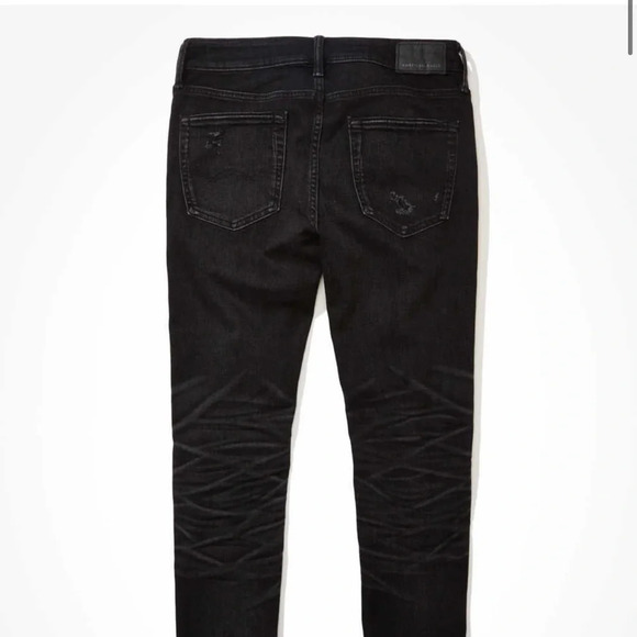 American Eagle AE AirFlex Patched Slim Skinny Straight Jean Style #: 6209 30/30 - Picture 5 of 14